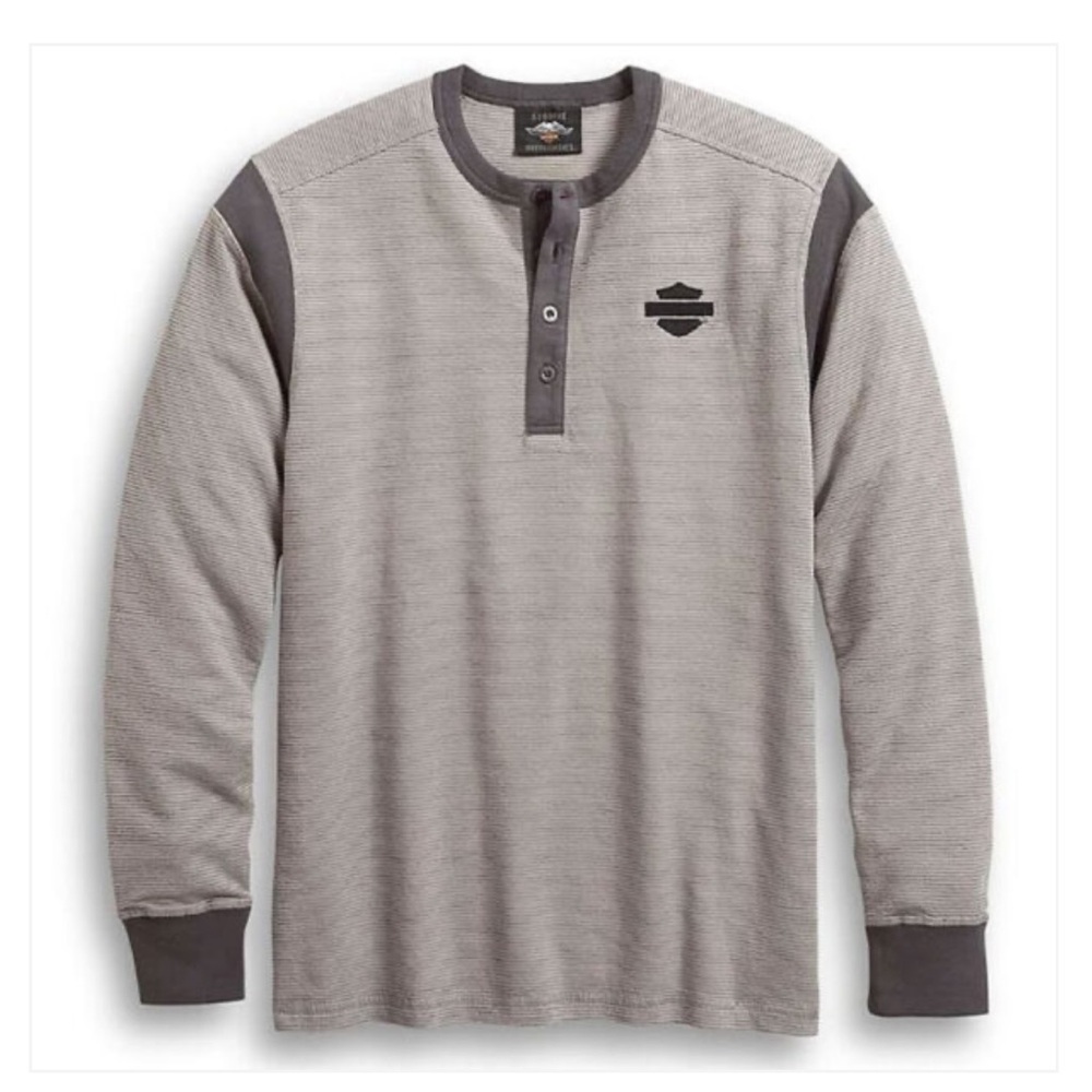 Harley-Davidson Gray Long Sleeve Henley